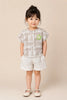 Checked Star Patch For Girls Beige Patch Design Top