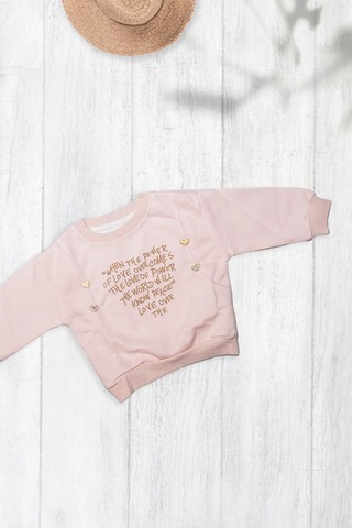 Love Peace Pink Sweatshirt