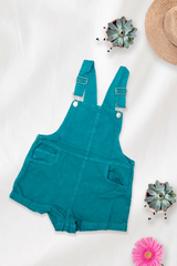 Teal Kids Dungaree Romper