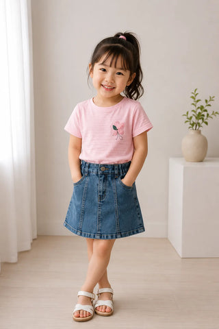 Classic Blue Denim Skirt