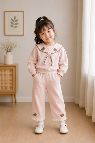 Blush Sailor Collar Lounge Set
