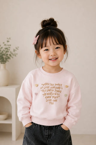 Love Peace Pink Sweatshirt