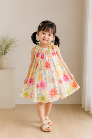 Blossom Breeze Floral Toddler Dress