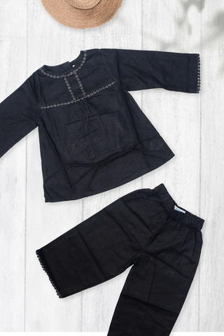 Midnight Elegance Ethnic Co-Ord Set