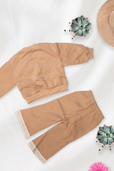 Caramel Sailor Collar Lounge Set
