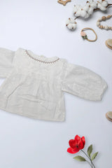 Elegant White Lace Baby Dress