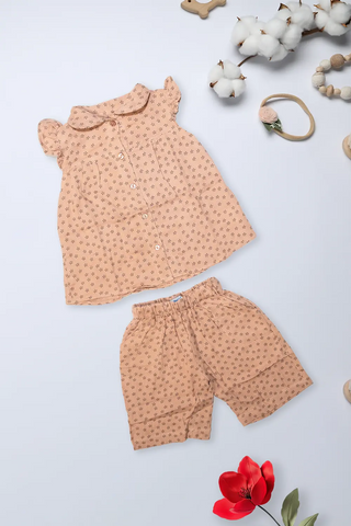 Peach Blossom Collar Co-Ord Set