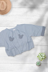 Sky Blue Mickey Patch Jacket