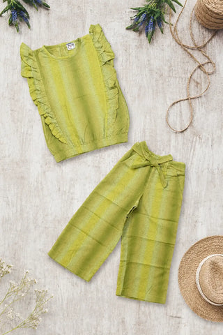 Lime Ruffle Co-ord Set