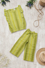 Lime Ruffle Co-ord Set