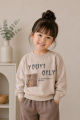 Urban Text Beige Sweatshirt