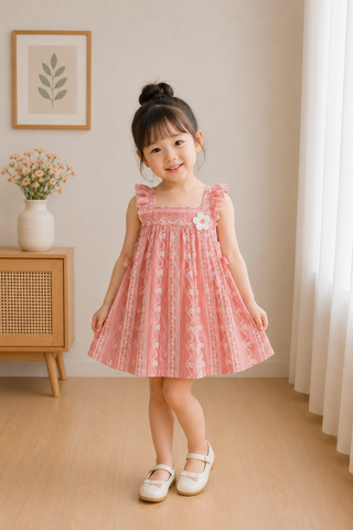 Blush Lace frill Dress