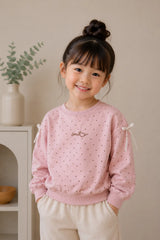 Smile Dot Bow Sweatshirt