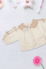 Cream Kitty Ribbon Jacket