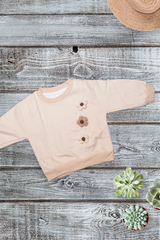 Floral Charm Beige Sweatshirt