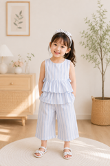 Sky Stripe Peplum Co-ord Set