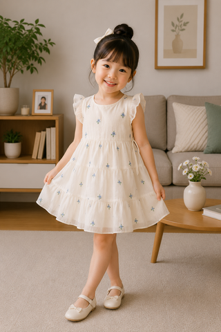 Bluebell whisper Tiered Dress