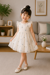 Bluebell whisper Tiered Dress