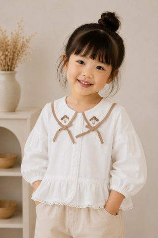 Sweet Bow Collar Baby Top
