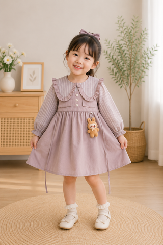 Dusty Pink Bunny Charm Dress