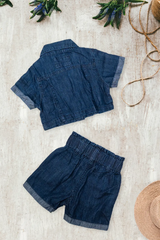 Midnight Daisy Denim Set