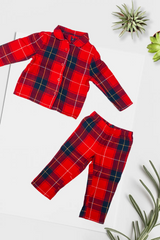 Red Tartan Kids Co-ord Set