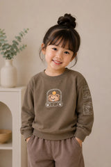 Teddy Patch Brown Sweatshirt