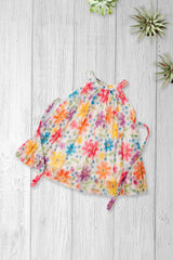 Rainbow Bloom Floral Swing Dress
