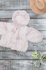 Pastel Heart Floral Hooded Jacket