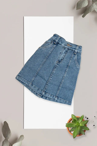 Classic Blue Denim Skirt