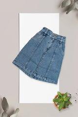 Classic Blue Denim Skirt