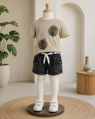 Black Denim+T Shirt