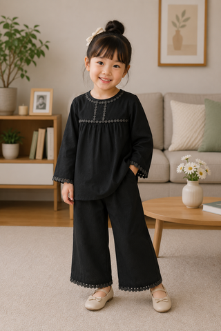 Midnight Elegance Ethnic Co-Ord Set
