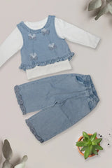 Denim Bow Baby Co-ord Set