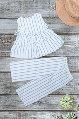 Sky Stripe Peplum Co-ord Set
