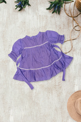 Lavender Bloom Ruffle Dress