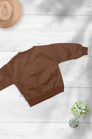 Teddy Patch Brown Sweatshirt