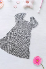 Classic Gingham Puff Sleeve Dress