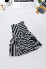 Classic Monochrome Stripe Dress