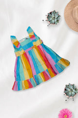 Rainbow Breeze Ruffle Dress