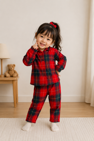 Red Tartan Kids Co-ord Set