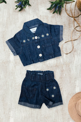 Midnight Daisy Denim Set