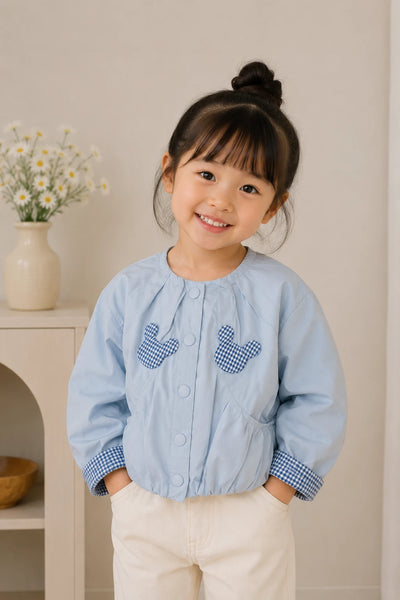 Sky Blue Mickey Patch Jacket