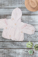 Pastel Heart Floral Hooded Jacket