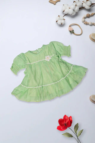 Mint Blossom Ruffle Dress