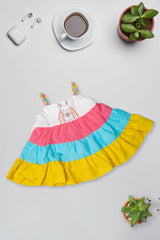 Rainbow Bunny Tiered Dress
