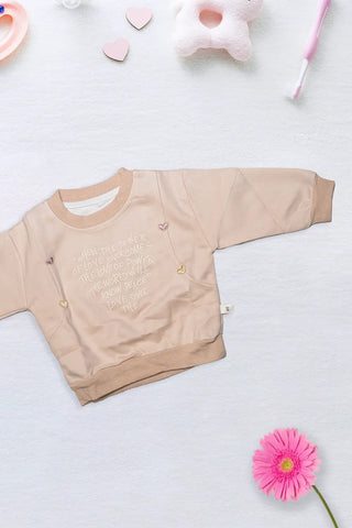 Love Quote Beige Sweatshirt