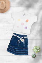 Bloom Denim Skirt Set