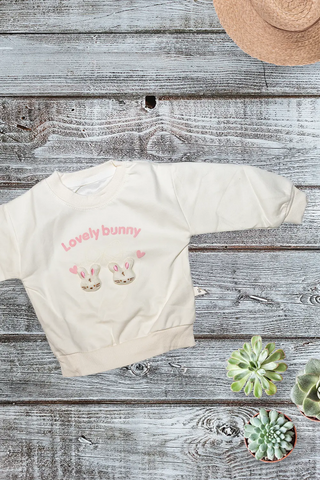 Lovely Bunny Cream Sweatshirt