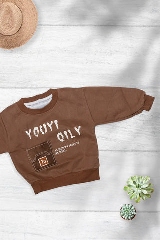 Urban Text Brown Sweatshirt